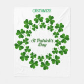 St Patrick's Day Wreath Thunder_Cove Fleece Deken (Voorkant)
