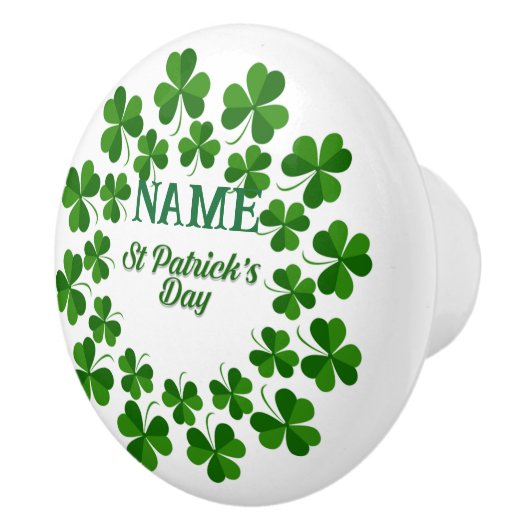 St Patrick's Day Wreath Thunder_Cove Keramische Knop (Rechts)