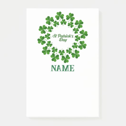 St Patrick's Day Wreath Thunder_Cove Post-it® Notes (Voorkant)