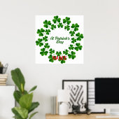 St Patrick's Day Wreath Thunder_Cove Poster (Thuiskantoor)