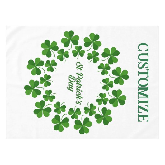 St Patrick's Day Wreath Thunder_Cove Tafelkleed (Voorkant (Horizontaal))