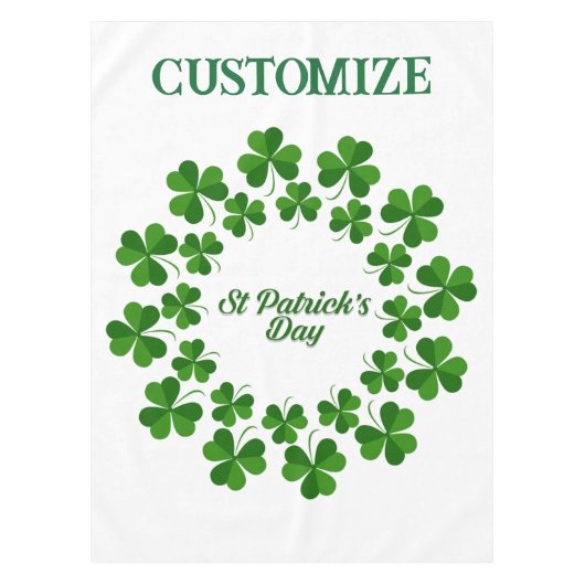 St Patrick's Day Wreath Thunder_Cove Tafelkleed (Voorkant)