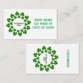 St Patrick's Day Wreath Thunder_Cove Visitekaartje (Voorkant / Achterkant)