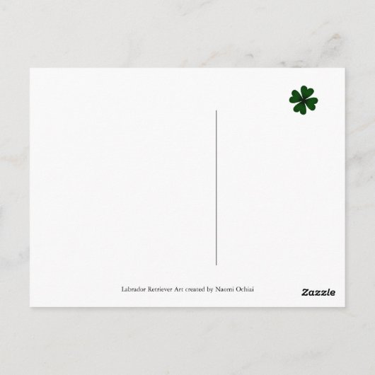 St. Patrick's Day Yellow Lab Baby Briefkaart (Achterkant)