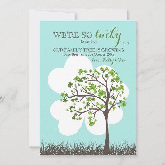 St. Patrick's Day Zwangerschap Aankondiging (Voorkant)