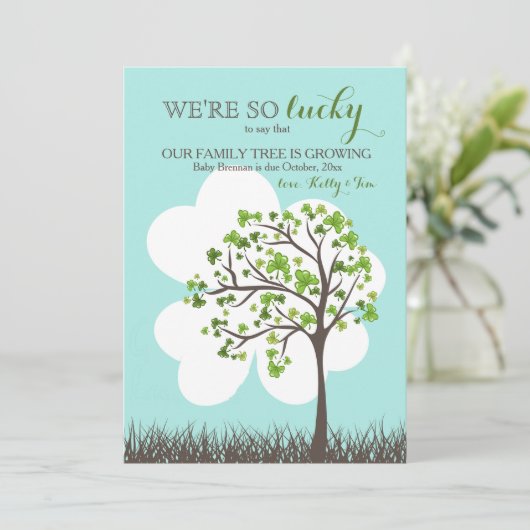 St. Patrick's Day Zwangerschap Aankondiging (Staand voorkant)