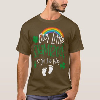 St Patrick's Day Zwangerschap Aankondiging Little T-shirt
