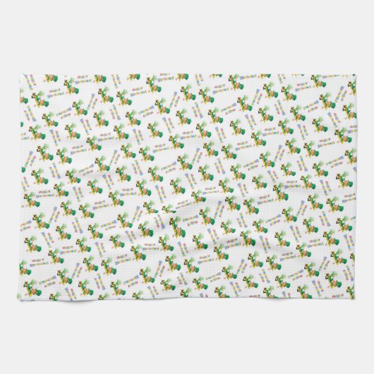 St. Patrick's DayJoyeux Anniversaire Serviette de  (Horizontal)