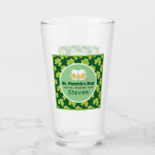 St. Patrick's Drink Team Clover Pattern Glas (Voorkant)