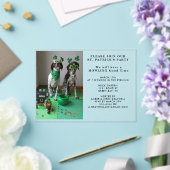 St. Patrick's Feest Dieren Shamrocks Aangepaste Fo Acryl Uitnodigingen (Insitu (Huwelijk))