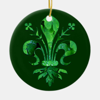 St. Patrick's Fleur de lis Keramisch Ornament