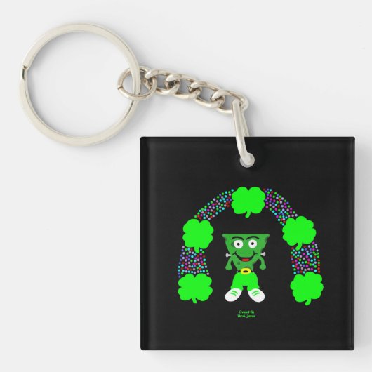 St. Patrick's FrankenCheese Square Sleutelhanger (voorkant)