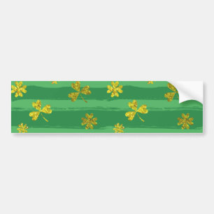 st patricks golden shamrocks bumpersticker