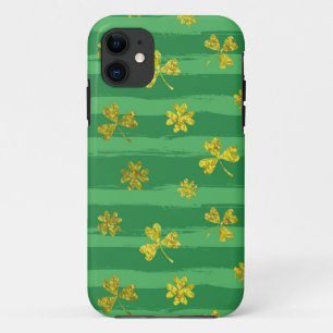 st patricks golden shamrocks iPhone 11 hoesje