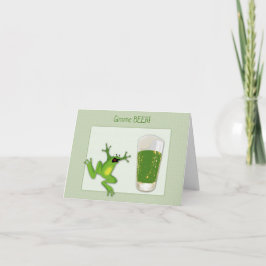 St. Patrick's Green Beer and Frog card Kaart