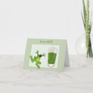 St. Patrick's Green Beer and Frog card Kaart