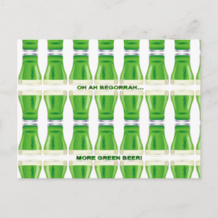 St. Patrick's Green Beer Pattern Briefkaart