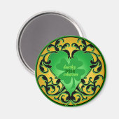 St. Patrick's Heart Lucky Charm Magneet (Voorkant / Achterkant)