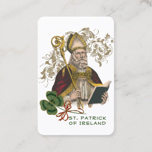 St. Patrick's Holy Kaart Catholic Prayer Visitekaartje (Voorkant)