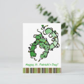 St. Patrick's Horseshoes Carte postale Shamrock (Debout devant)