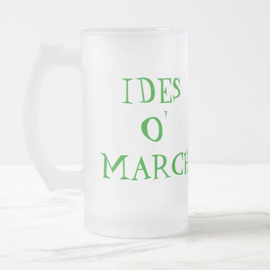 St Patrick's IDES O' MARCH Leprechaun Mug (Gauche)