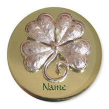 St. Patricks Ierse achternaam magneet! Goud