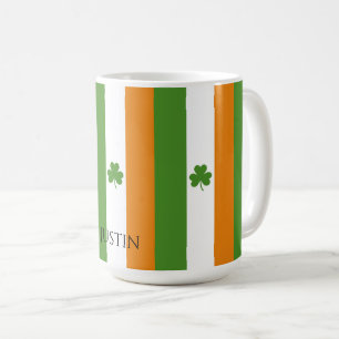 St Patrick's Ierse vlag met Shamrock   Patroon Koffiemok