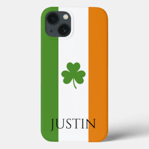 St Patrick's Ierse vlag met Shamrock   personalise iPhone 13 Hoesje