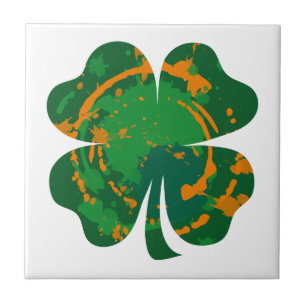 St Patrick's Ink Clover Tegeltje