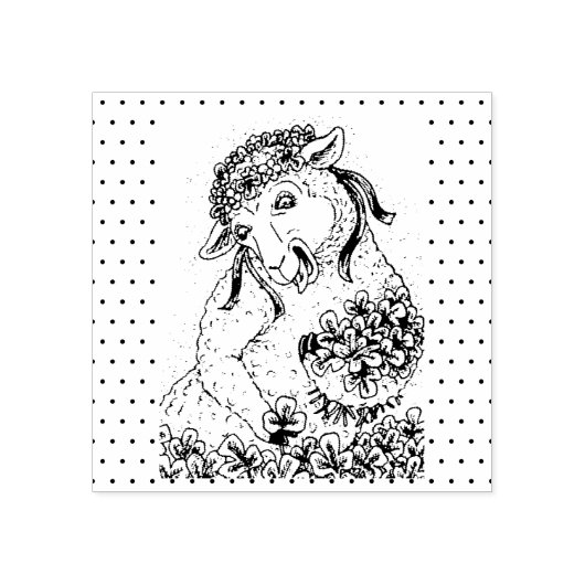 ST. PATRICK'S IRISH EWE EN SHAMROCKS RUBBER STEMP 	RUBBERSTEMPEL (Afrduk)