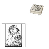 ST. PATRICK'S IRISH EWE EN SHAMROCKS RUBBER STEMP 	RUBBERSTEMPEL (Gestempeld)