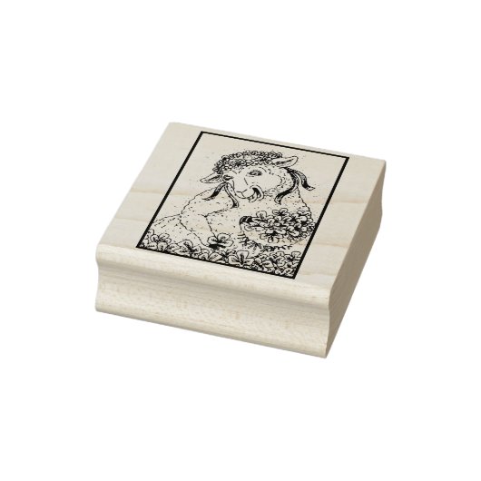 ST. PATRICK'S IRISH EWE EN SHAMROCKS RUBBER STEMP 	RUBBERSTEMPEL (Stempel)