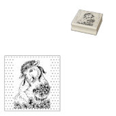 ST. PATRICK'S IRISH EWE EN SHAMROCKS RUBBER STEMP 	RUBBERSTEMPEL (Gestempeld)