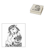 ST. PATRICK'S IRISH EWE EN SHAMROCKS RUBBER STEMP 	RUBBERSTEMPEL (Gestempeld)