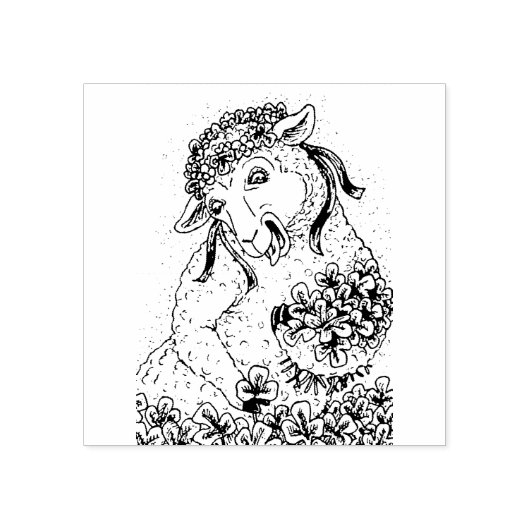 ST. PATRICK'S IRISH EWE EN SHAMROCKS RUBBER STEMP 	RUBBERSTEMPEL (Afrduk)