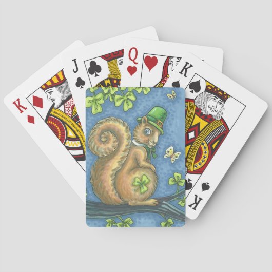 ST. PATRICK'S IRISH SQUIRREL PLAYCARDS Poker Pokerkaarten (Achterkant)