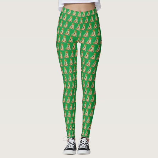 St. Patrick's Irish Teddy Bear Imprimer Leggings (Devant)