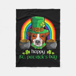 St. Patrick's Jack Russel Pap, Jack Russel Hond Ma Fleece Deken