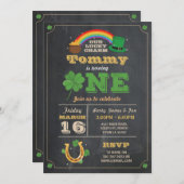 St. Patricks Jour 1er anniversaire Invitation de f (Devant / Derrière)