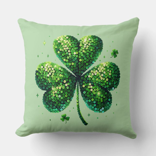 St. Patrick's Klaver Kussen (Voorkant)