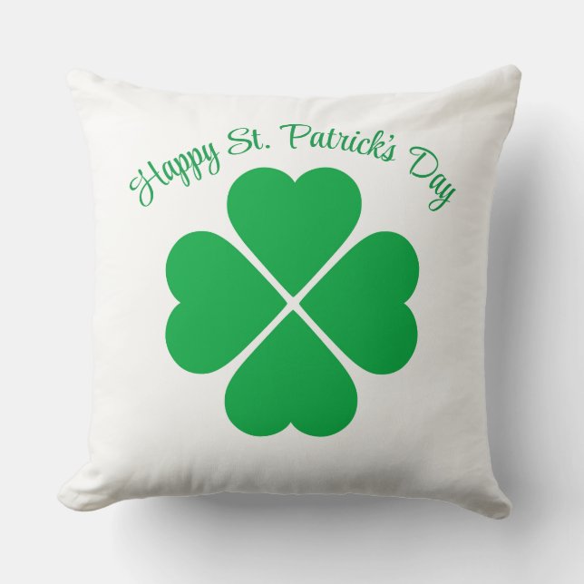 St. Patrick's Klaver Kussen (Voorkant)