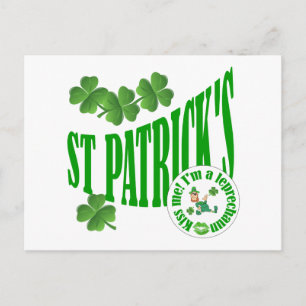 St Patrick's, kus me ik ben een leprechaun Briefkaart
