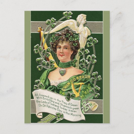  St Patrick's Lady van Ierland Briefkaart (Voorkant)