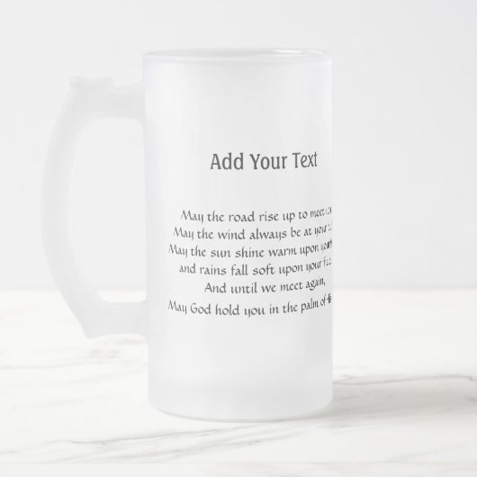 St. Patrick's Leprechaun and Blessing Beer Mug - S (Gauche)