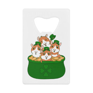 st patricks leprechaun guinee kredietkaart flessenopener