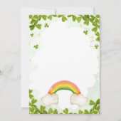 St Patrick's Little Shamrock drive by Baby shower Kaart (Achterkant)