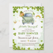 St Patrick's Little Shamrock drive by Baby shower Kaart (Voorkant)