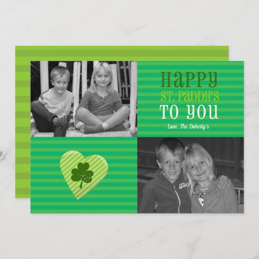 St. Patrick's Love Photo Card (Voorkant / Achterkant)