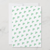 St. Patricks Lucky 1st Birthday Shamrock Textured Kaart (Achterkant)