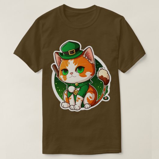 St Patricks Lucky Cat T-shirt (Design voorkant)